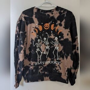 Stay Spooky Skeleton Tie-Dye Sweatshirt